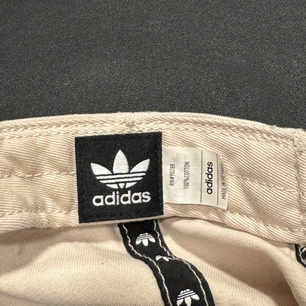 Adidas Hat Cap Beige Adult Strap Back Trefoil Patch Logo Outdoor Gym Cotton‎ Dad